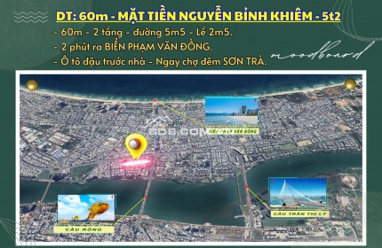 3 t6 - Mặt tiền SƠN TRÀ - Cách biển Phạm Văn Đồng 1 phút